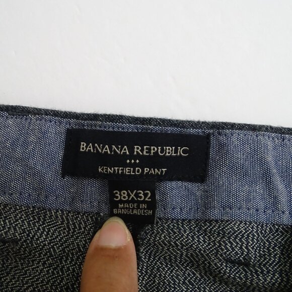 Banana Republic Grey Kentfield Pants  Men Size 38 X 32 Cotton Straight Fit - Picture 5 of 12